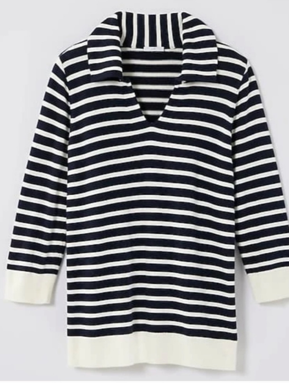 J. Jill Navy and Cream Striped Sweater